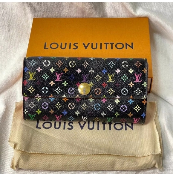 Louis Vuitton multicolored black wallet - Picture 15 of 15